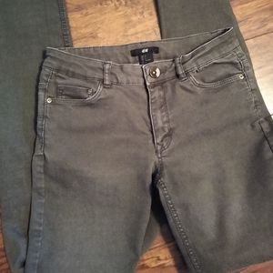 ~2 for $25~ Olive stretchy jeans H&M